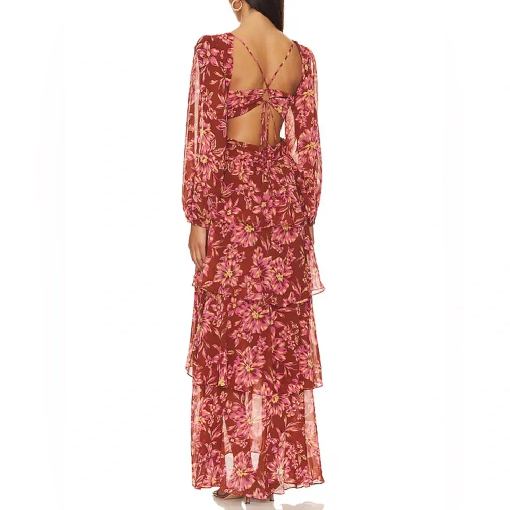 NWT- ASTR The Label- Anora Dress in Rust Floral- Size L - Picture 5 of 5